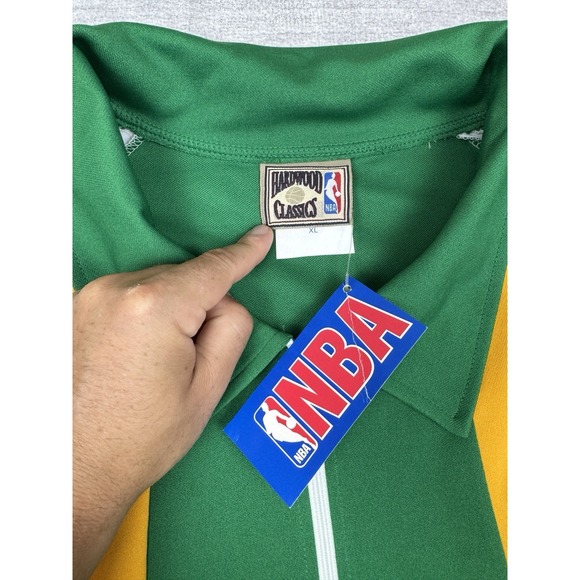 Boston Celtics Shirt Mens XL Green Hardwood Classics Shooting Warm Up Jersey - Picture 5 of 13